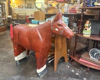 Folk art horse sculpture
