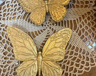 Vintage Homco butterfly wall hangings, 1960s, 70s 