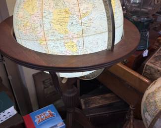 Vintage 1963 National Geographic 16" globe on stand