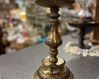 vintage large candlestick pedestal 