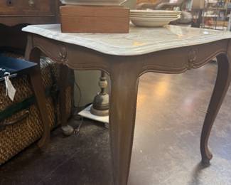 beautiful marble topped side table