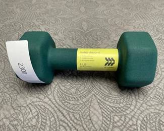 Dumbbell 8lbs Green - All In Motion : PVC Coated, Iron Filled, Single Piece