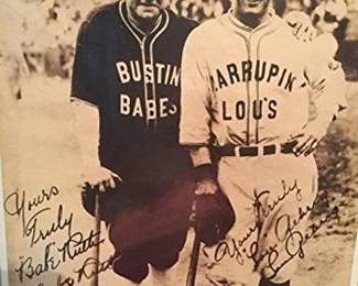 Reproduction Picture from 1927 Photograph of Babe Ruth and Lou Gehrig