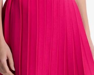 Michael Kors Dragon Fruit Pink Stretch Knit Pleated Mini Skirt  NWT