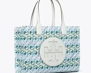 Tory Burch Ella Printed Small Tote in Swan