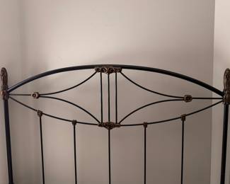 Wrought Iron Queen Size Bed Frame. Measures 60" W. Photo 1 of 2. 