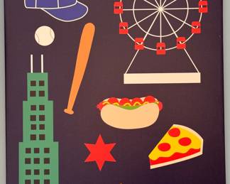 Chicago Canvas by Ann Kelle. Measures 36" x 48". Photo 1 of 2. 