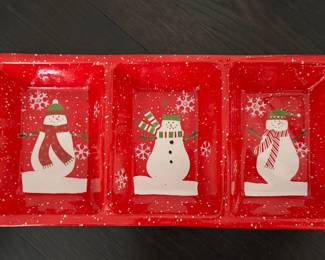 Debbie Mumm Ceramic Holiday Divided Dish. Photo 1 of 2. 