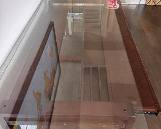 Crate & Barrel Walker Desk with Tempered Glass Topper. Photo 3 of 3. 