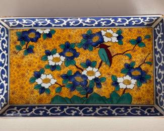 Vintage Kutani Ware Small Tray by Takahashi. 