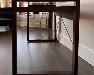 Crate & Barrel Walker Desk with Tempered Glass Topper. Photo 2 of 3. 