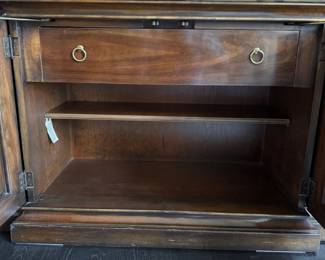 Drexel Heritage "Connoisseur" Dining Breakfront / China Cabinet / Bookcase. with Burl Wood Doors. Measures 70" W x 89" H. Photo 5 of 5.