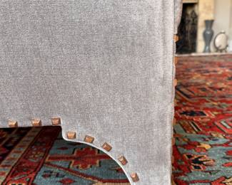 Dual Fabric-Upholstered L-Shape, Down-Filled Sectional Sofa. Measures 116" W x 116" W. Works Equally Well As Two Independent Sofas. Photo 5 of 8. 