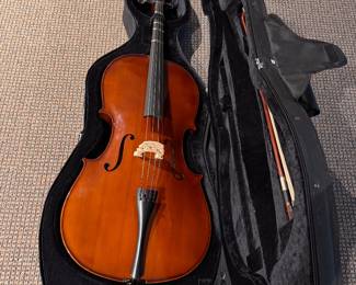 Solid Wood Cello & Case. Photo 1 of 2. 