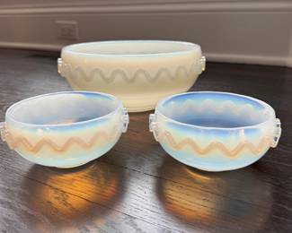 Opalescent Murano Glass Bowls Signed By Artist. Photo 1 of 3. 