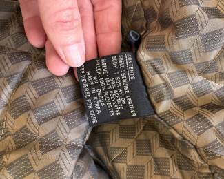 Vintage Perry Ellis Leather Bomber Jacket. Photo 2 of 2. 