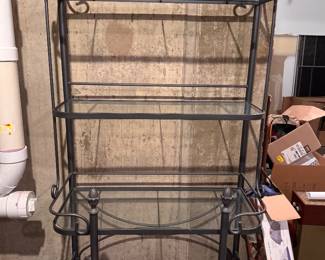 Wrought Iron Bakers Rack. 