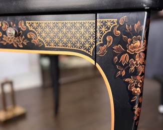 Pair of Drexel Heritage Chinoiserie Side Tables. Each Measures 26" W x 21" D x 23" H. Photo 3 of 6. 