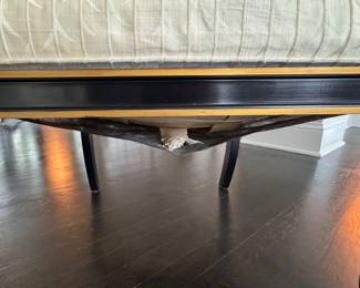 Drexel Heritage Chinoiserie Black Lacquer / Hollywood Regency Arm Chairs. Each Measures 24" W x 24" D with 19" Seat Height. Photo 5 of 6. 