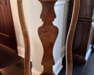 Set of 8 Drexel Heritage Queen-Anne Style Dining Arm Chair with Cabriole Leg & Hoof Foot. Each Measures 19" W x 20" D with 20" Seat Height. Photo 3 of 5. 