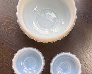 Opalescent Murano Glass Bowls Signed By Artist. Photo 2 of 3. 