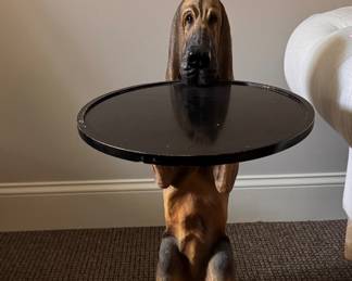 Hound Dog Butler Serving Tray Side Table. 