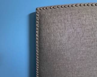 Upholstered Full Size Headboard with Nailhead Trim. Photo 2 of 2. 