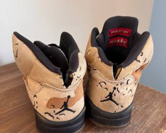 Michael Jordan 5 Retro Supreme Sneakers in Desert Camo. Photo 2 of 3. 