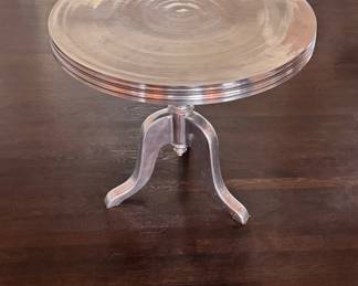 Allen Copley Designs "Barbados" Cast Aluminum Side Table. Measures 30" D x 30" H. Photo 2 of 3. 