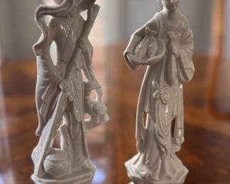 Blanc de Chine Asian Figurines. 