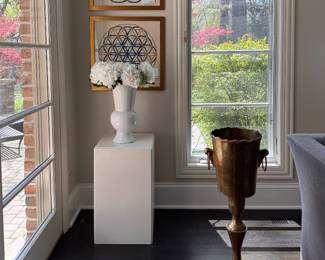 Brass Champagne / Ice Bucket On Stand. Photo 1 of 2. 