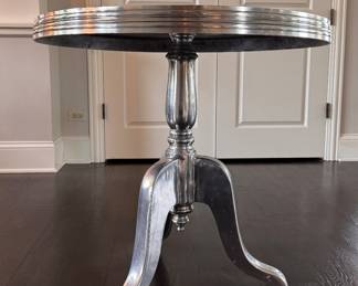 Allen Copley Designs "Barbados" Cast Aluminum Side Table. Measures 30" D x 30" H. Photo 1 of 3. 