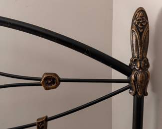 Wrought Iron Queen Size Bed Frame. Measures 60" W. Photo 2 of 2. 