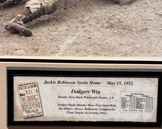 Dodgers Win! Jackie Robinson Steels Home, May 15, 1952. Photograph. Photo 2 of 2. 