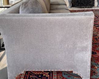 Dual Fabric-Upholstered L-Shape, Down-Filled Sectional Sofa. Measures 116" W x 116" W. Works Equally Well As Two Independent Sofas. Photo 4 of 8. 