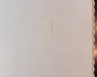 Noir Solid Mahogany Hand-Carved Portuguese Writing Desk in White Finish. Measures 72" W x 32" D x 32" H. Photo 6 of 6. 