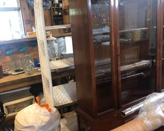 China closet wicker shelves