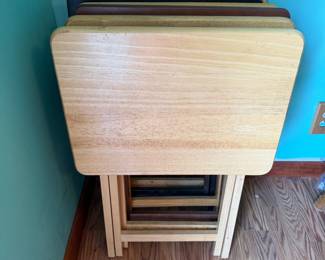 Wood tv trays