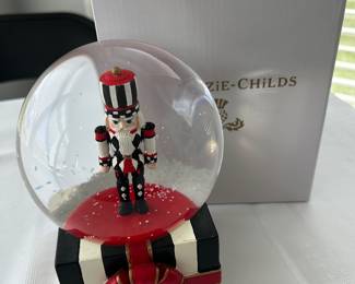 MacKenzie-Childs Nutcracker Gift Snow Globe