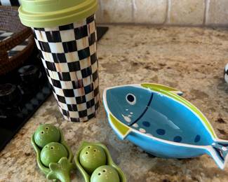 Kate Aspen ceramic salt and pepper shakers