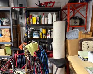 Bicycle, garage items