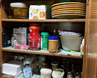 Dishes, pantry items