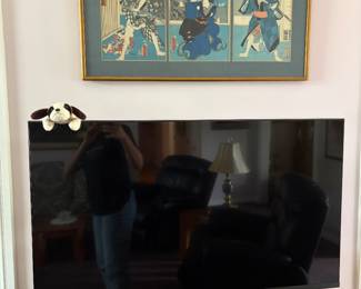 Flat screen TV, artwork