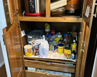 Pantry items, small appliances 