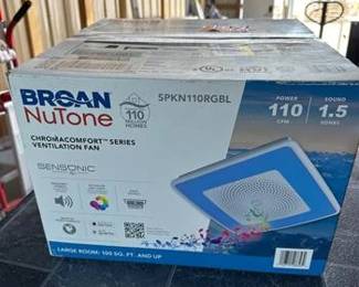 Broan-NuTone Sensonic 80 CFM Ceiling Bathroom Exhaust Fan with Multi-Color LED and Bluetooth Speaker