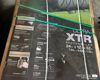 24 ft. x 12 ft. x 52 in. Rectangular Ultra XTR Frame Swimming Pool with Sand Filter