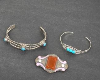 Vintage Jewelry With Turquoise Accents