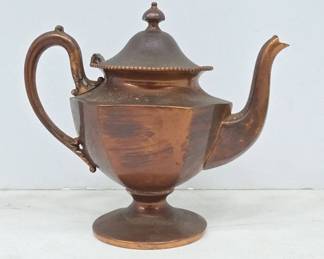 Meriden Silver Plate Co. Copper Teapot