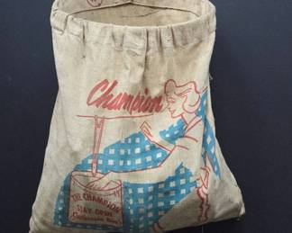 Champion Clothespin Bag with Vintage Clothespins