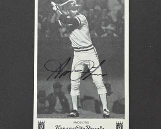 Kansas City Royals Signed Baseball Card